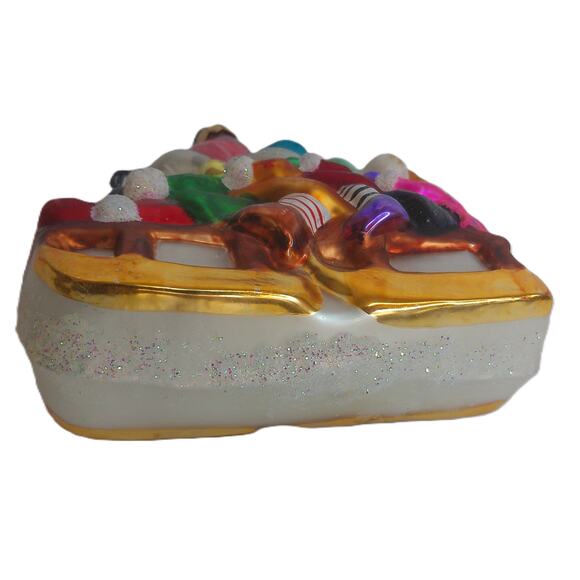 Vintage Radko Bob Squad Elves Santa on Bobsled Christmas Ornament 97-248-0 - Picture 3 of 7